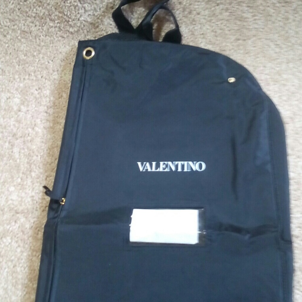 Valentino Black Vinyl Garment Travel Bag